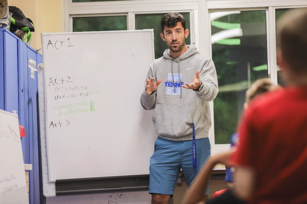 Tutor at whiteboard